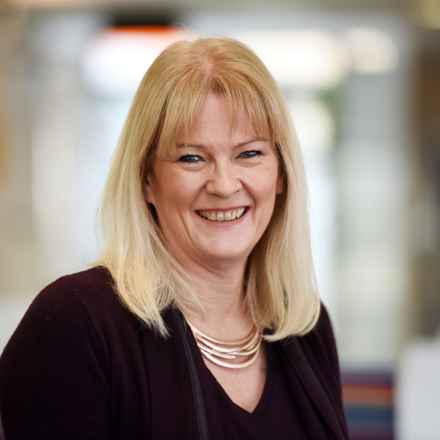 Jill Barker smiling 
