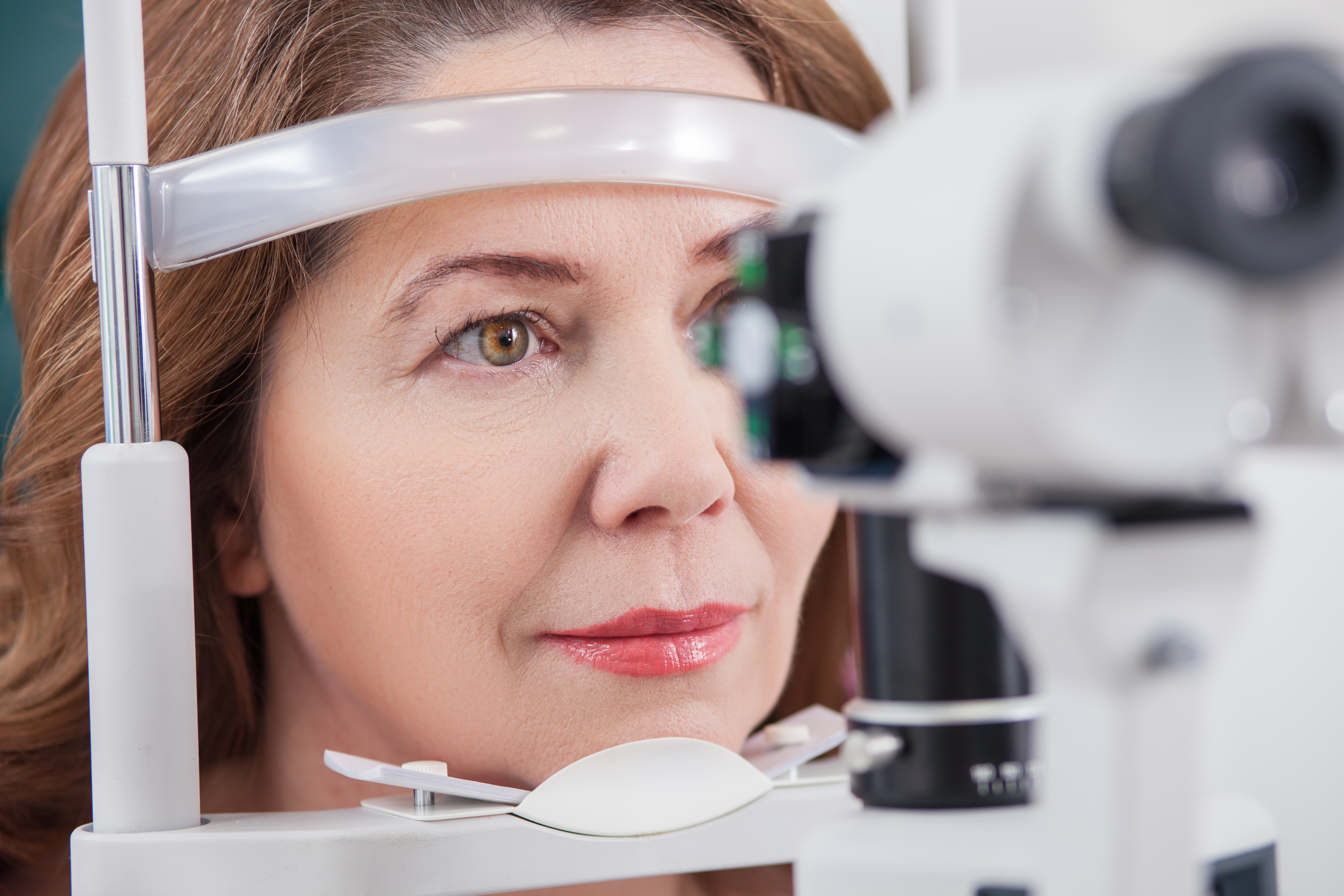 woman having an eye test