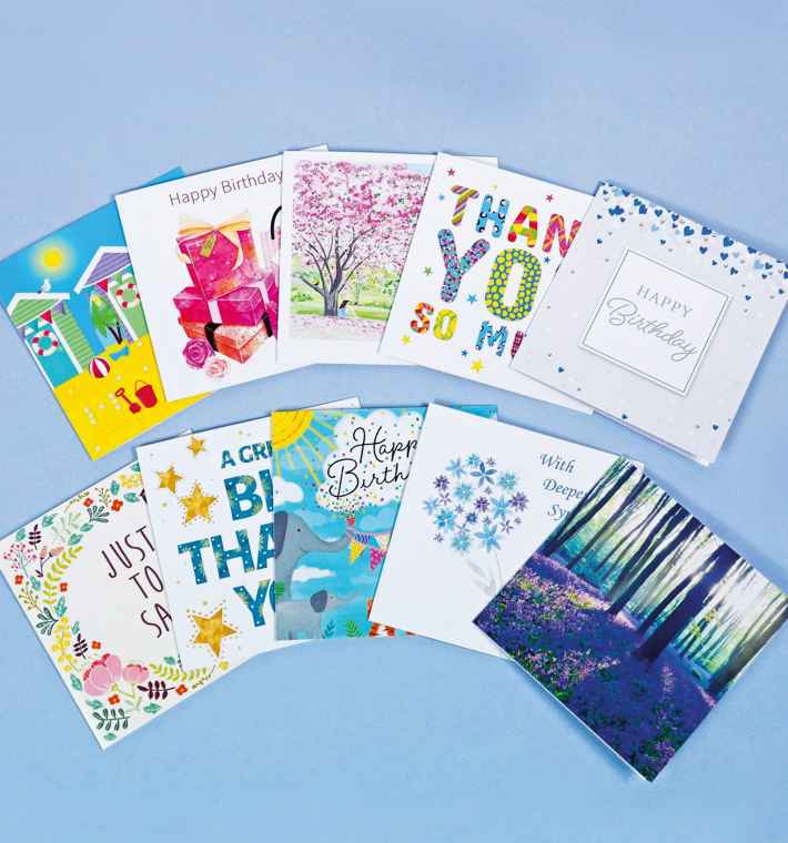 10 Cards Light Blue